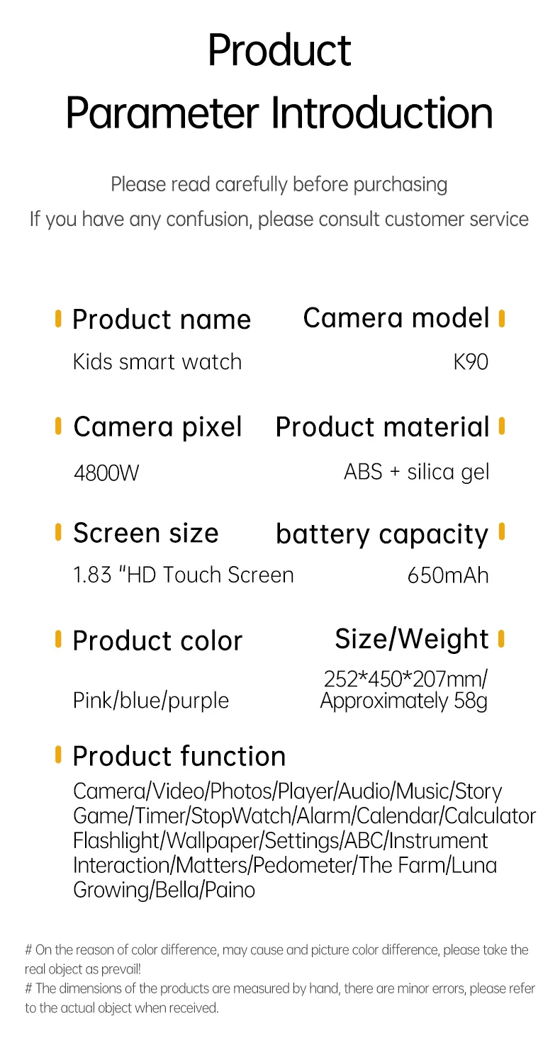 K90 Kids Smartwatch