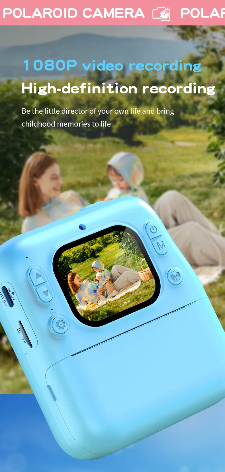 Y300H Kids Instant Print Camera