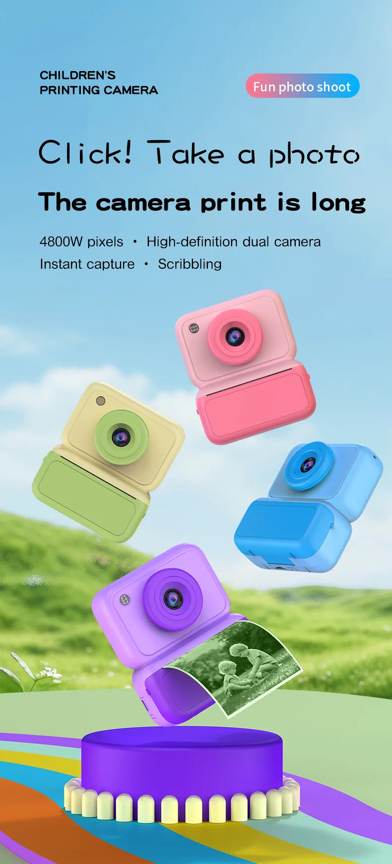 Y350 Kids Instant Print Camera